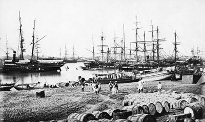 Docks von Kalkutta, ca. 1865 von Samuel Bourne